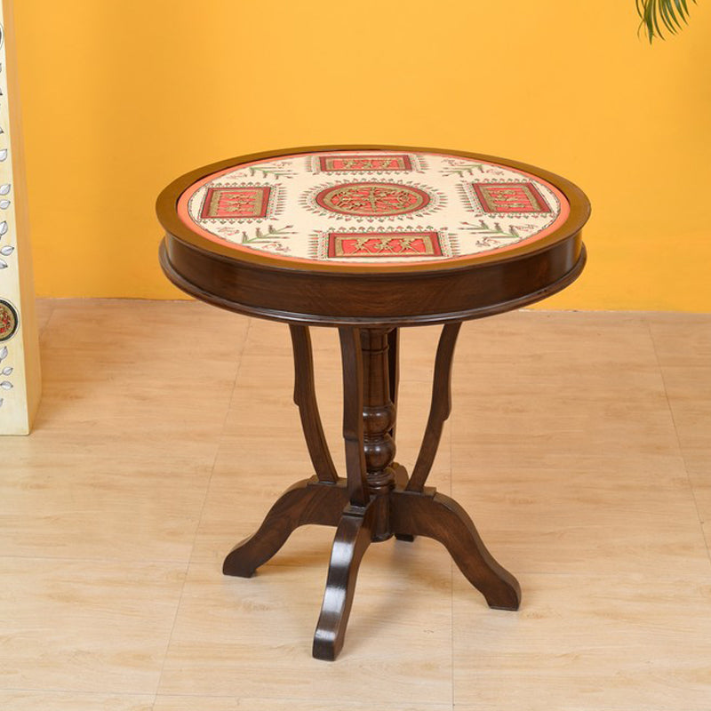 Kilm Pillar Teak Wood Side Table