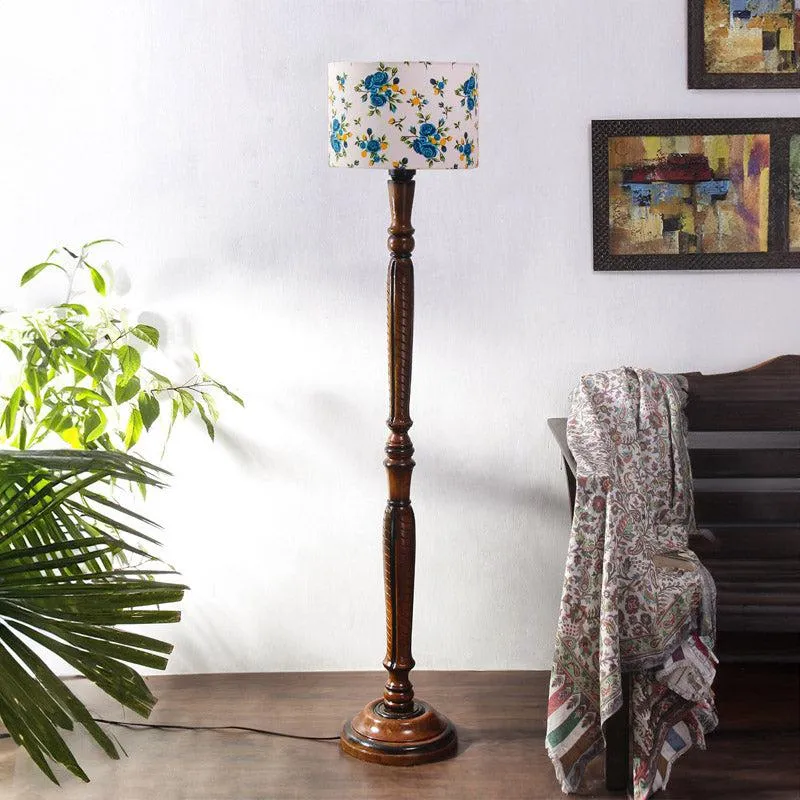 Alba Biya Vintage Wooden Floor Lamp media 3