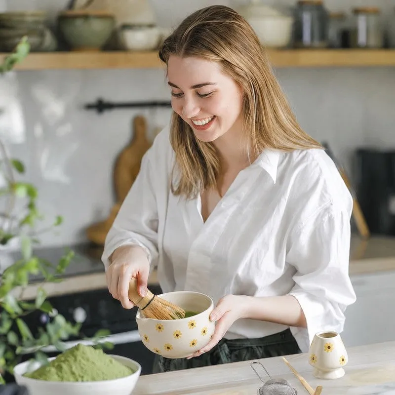 Kohana Ceramic Matcha Bowl & Whisk Holder Set (450 mL) - Two Piece Set media 3