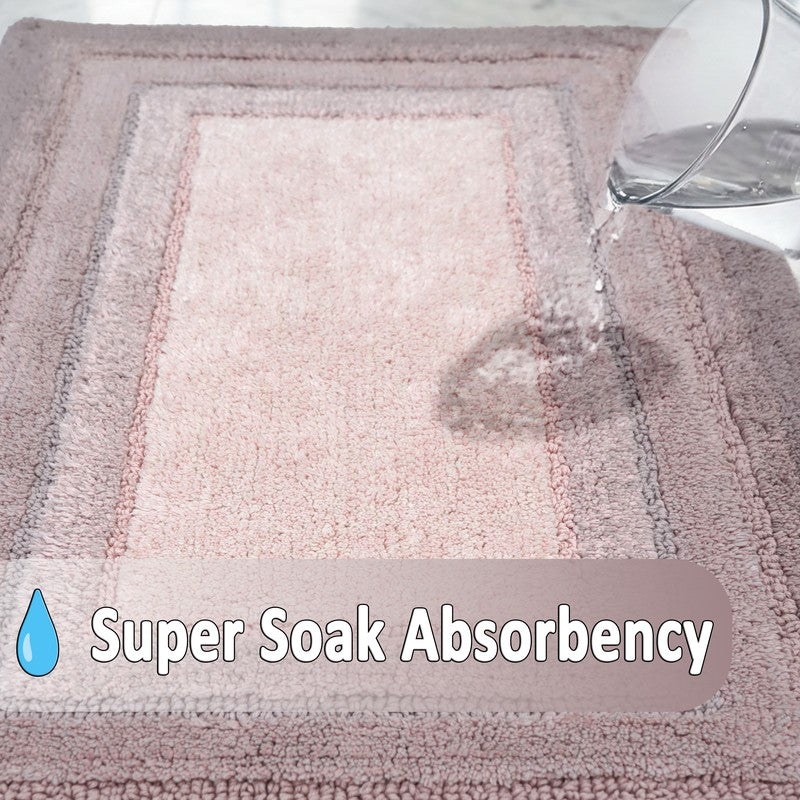 Dryora Cotton Bath Mat - Pink media 7
