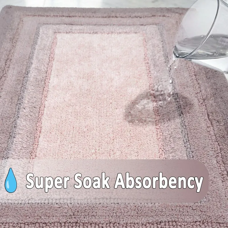 Dryora Cotton Bath Mat - Pink media 7