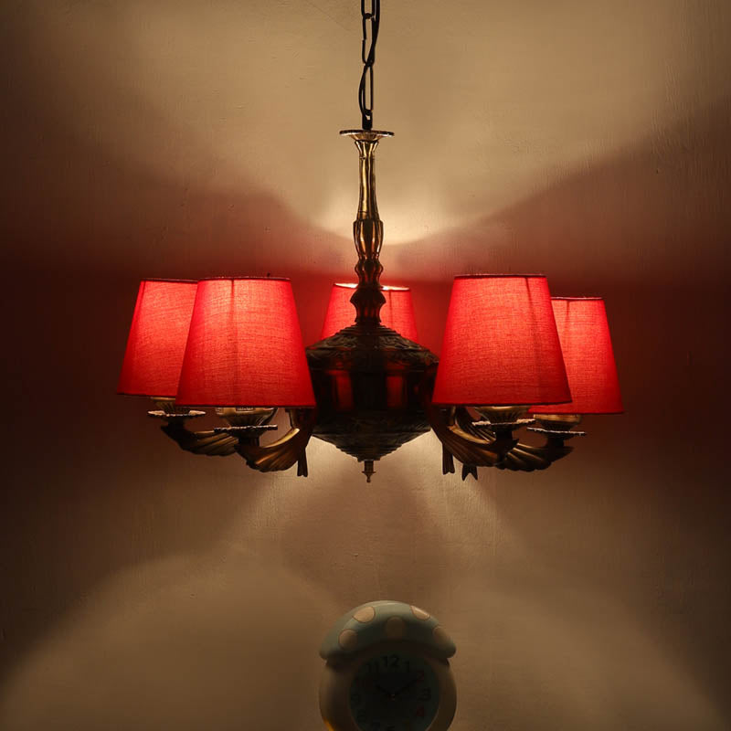 Radiante Conical Golden Antique Ceiling Lamp