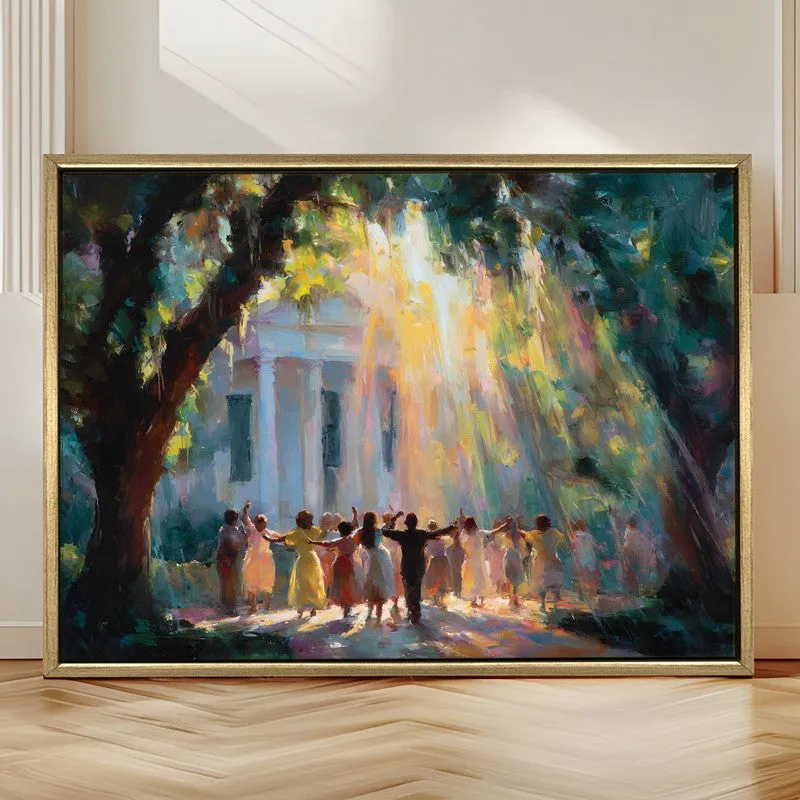 Sunbeam Harmony Canvas Wall Painting With Frame media 4