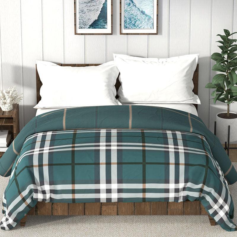 Nautica Tessera Reversible Geometric Cotton Comforter (Green) - 150 TC/130 GSM media 3