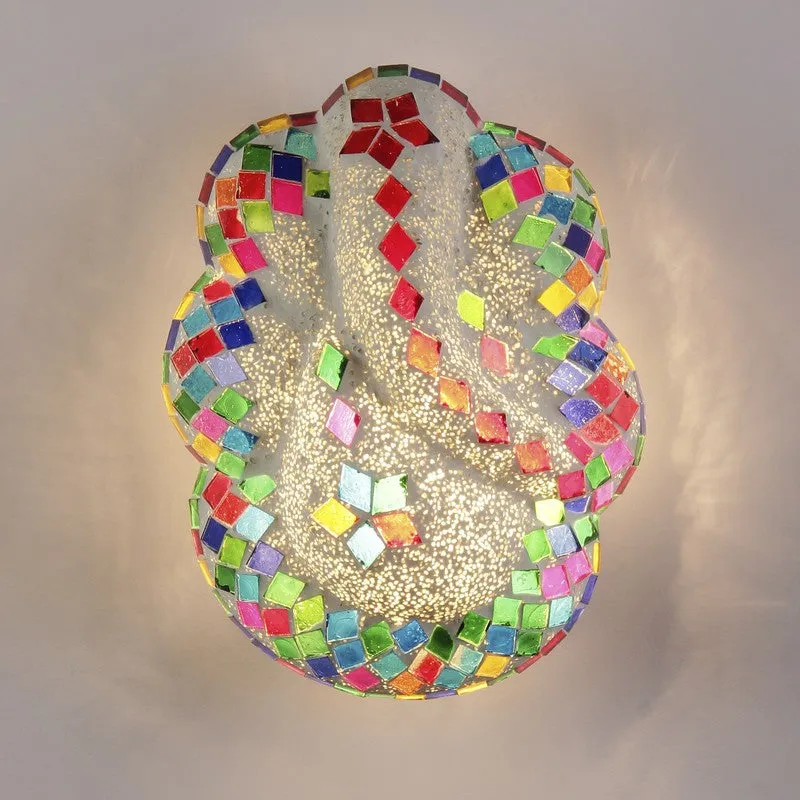 Vighnaharta Ganpati Glass Wall Lamp - Multicolor media 5