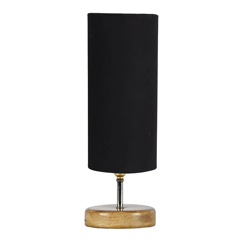 Hisha Wooden Table Lamp - Black,Brown media 3