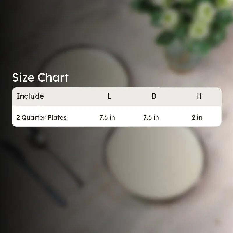 Elegant Off (White Porcelain Quarter Plates) - Set Of Two media 8