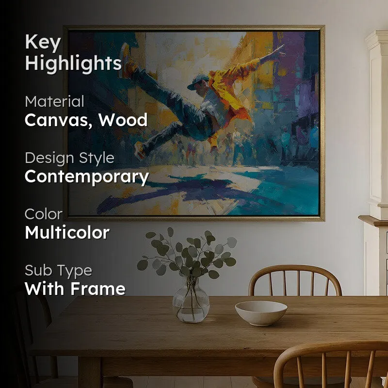Static Friction Canvas Wall Painting With Frame media 2