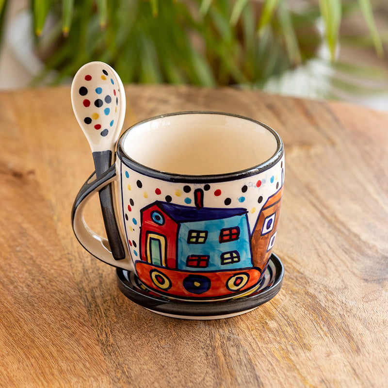 Coastal Ceramic Coffee Mug (300 mL Each) - Three Piece Set