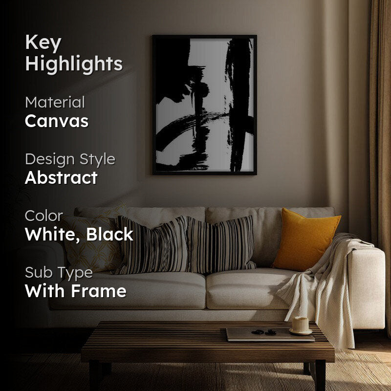 Strokes Of The Void Framed Canvas Wall Painting media 2