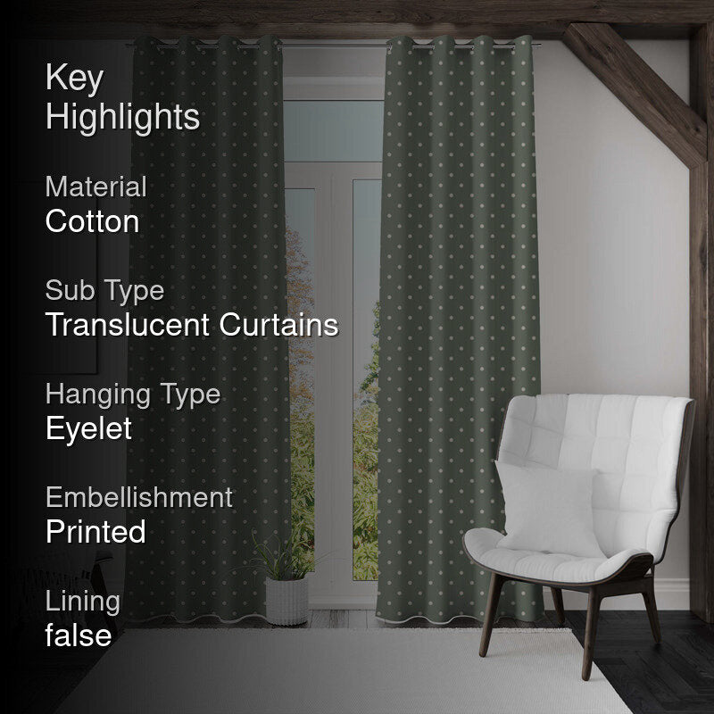 Draco Translucent Curtain - Green media 2