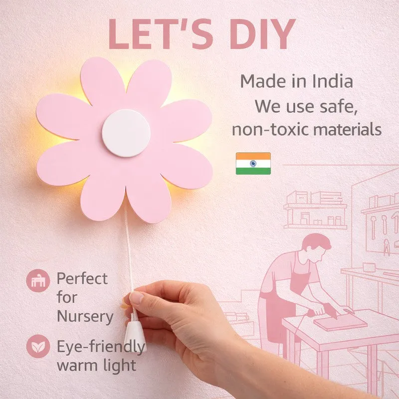 Lumiflora Battery Operated MDF Wall Lamp - Light Pink media 8