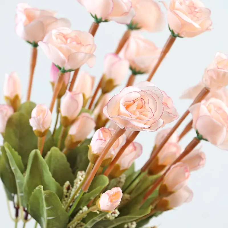 Mini Rose Artificial Flowers - Light Pink media 5