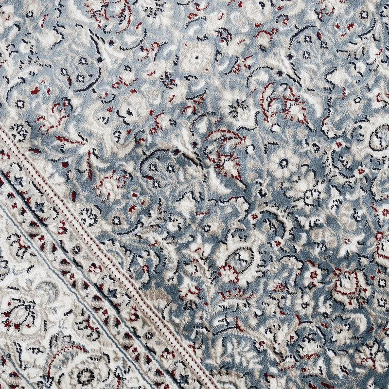 Kashira Art Silk Carpet - Light Blue media 6