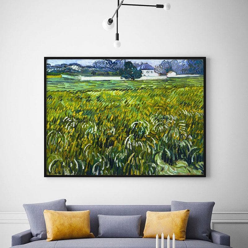 House at Auvers Canvas Wall Painting - Black Frame