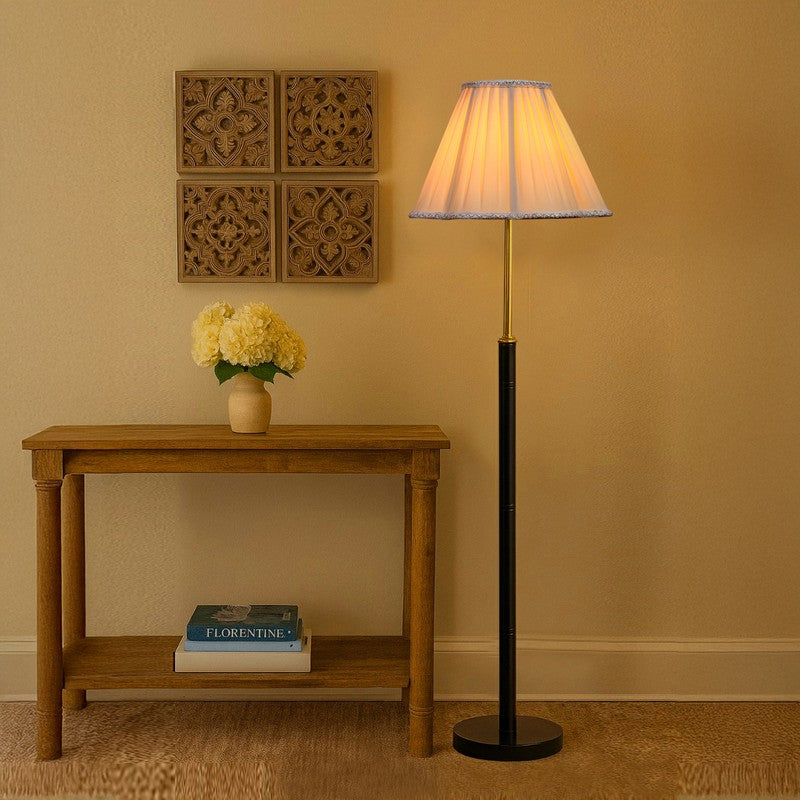 Arctic Beam Wooden Floor Lamp - White