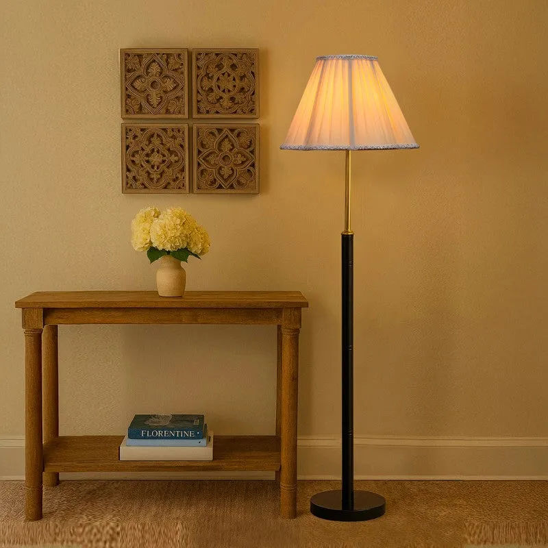 Arctic Beam Wooden Floor Lamp - White media 1
