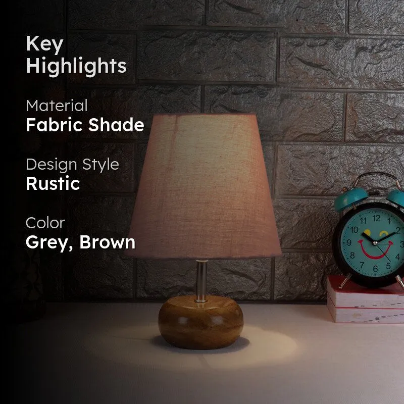 Astrova Fabric Table Lamp - Grey,Brown media 2