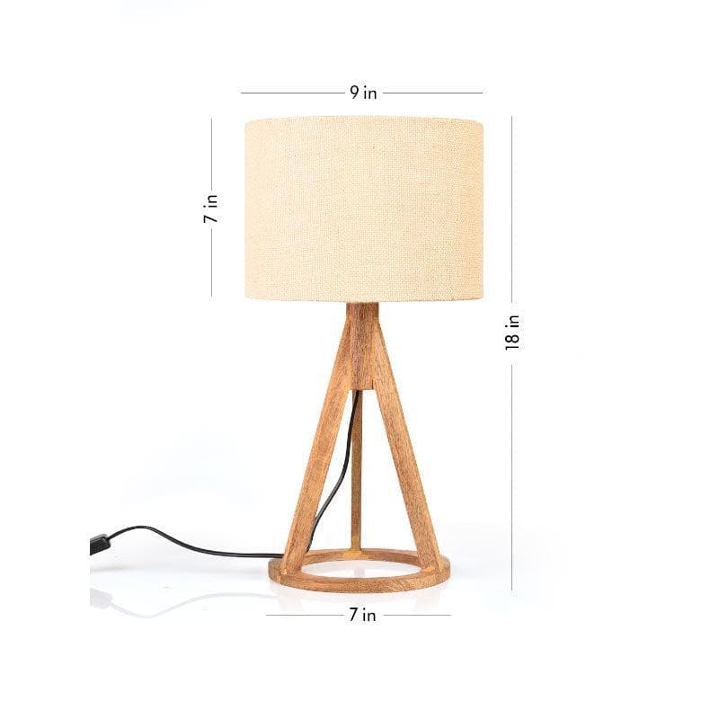 Classy With Twist Fabric Table Lamp - White,Brown media 5