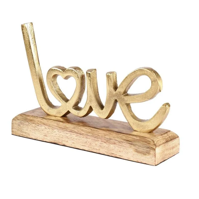 Love Loop Typography Showpiece - Gold media 4