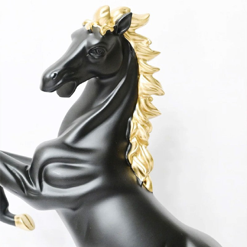Aurum Steed Luxury Horse Showpiece - Black media 8
