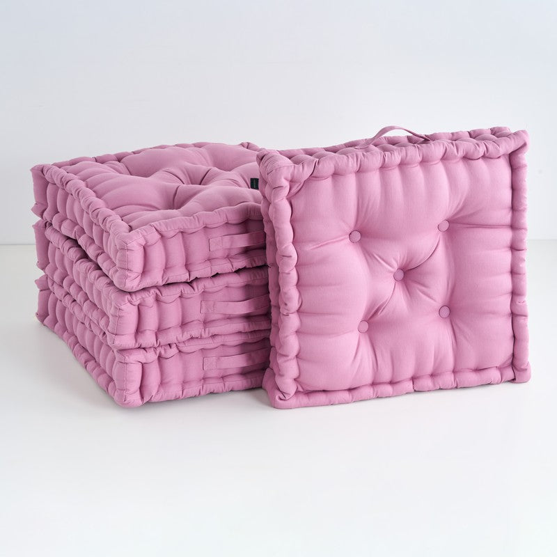 Marlon Cotton Floor Cushion (Lilac Purple) - Set Of Four media 3