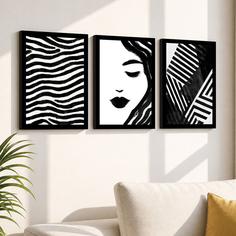 Graphic Grace Modern Wall Art - Set Of Three
