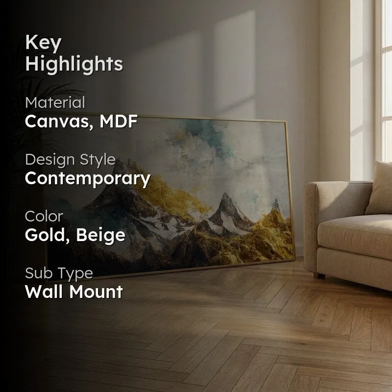 Mountainscape Canvas Wall Painting With Frame media 2