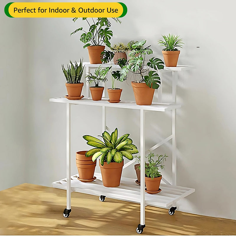 Lelia Metal Planter Stand - White media 3