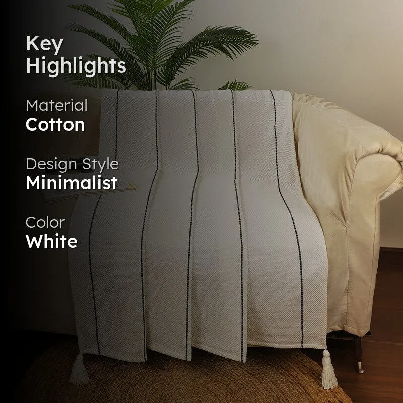 Stripe Story Cotton Throw media 2