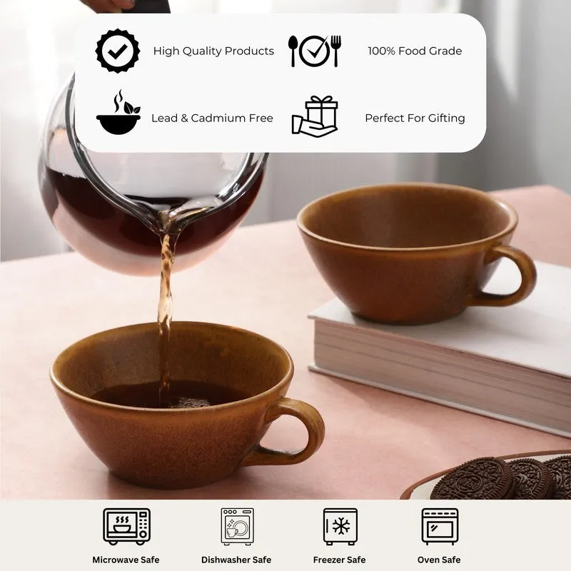 Brewtone Stoneware Tea Cup (300 mL Each) - Set Of Two media 7