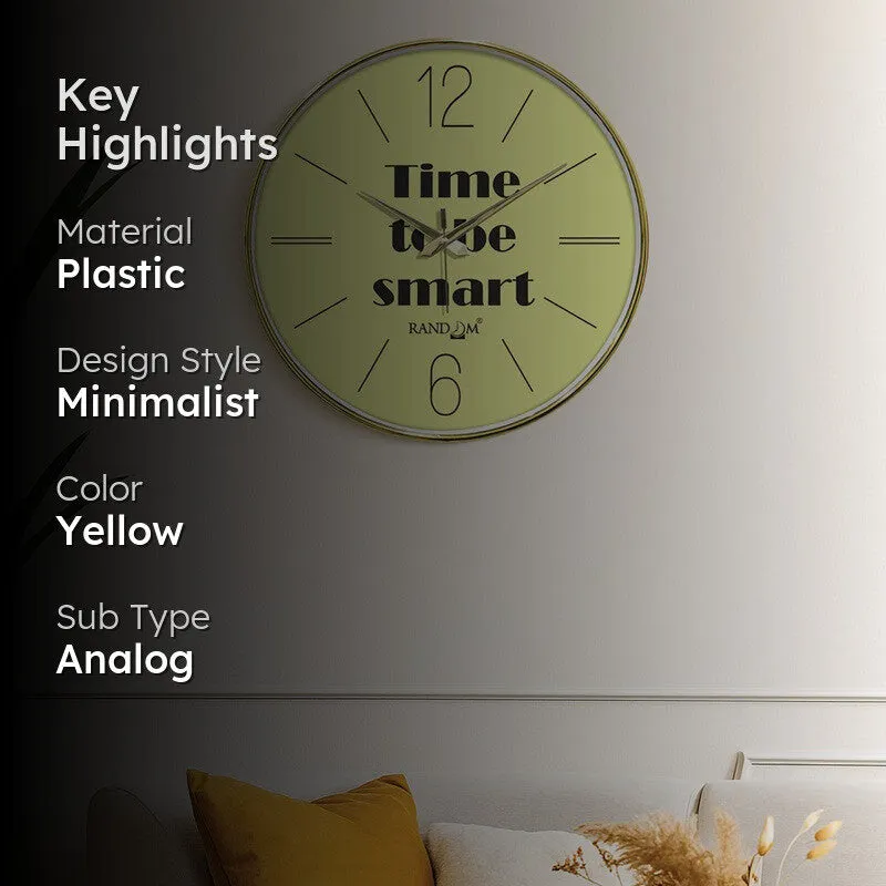 Time To Be Smart Round Analog Wall Clock - Green media 2