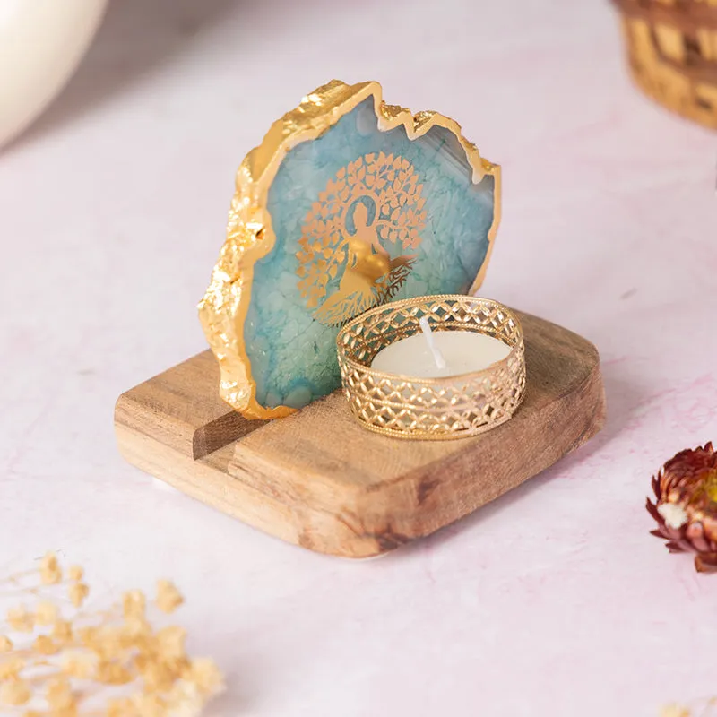 Life Tree Tea Light Holder - Blue media 5