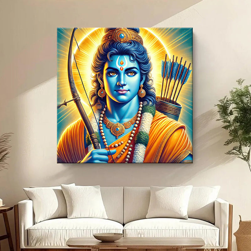 Sri Ram Chandra Poly Canvas Wall Painting