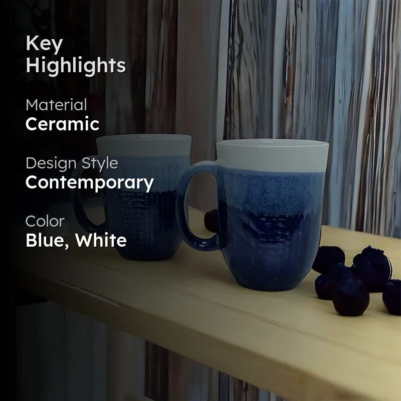 Sansone-Mug Ceramic Coffee Mug (300 mL Each) - Set of Two media 2