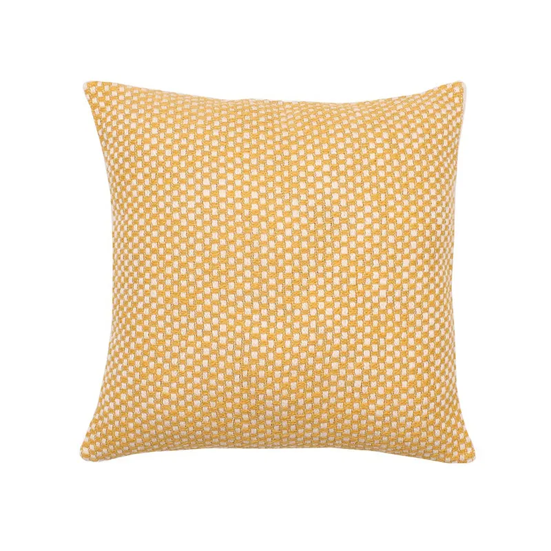 Formess Woven Cotton Cushion Cover (Yellow) - Set Of Two media 3