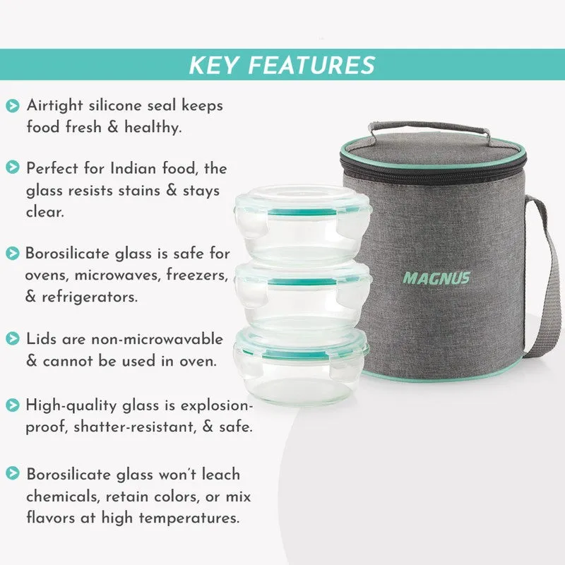 Velrix Daily Lunch Box with Lunch Bag - Four Piece Set media 7