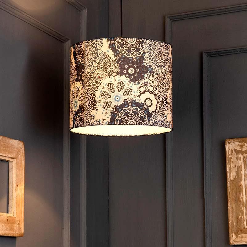 Vivid Blue Fabric Ceiling Lamp