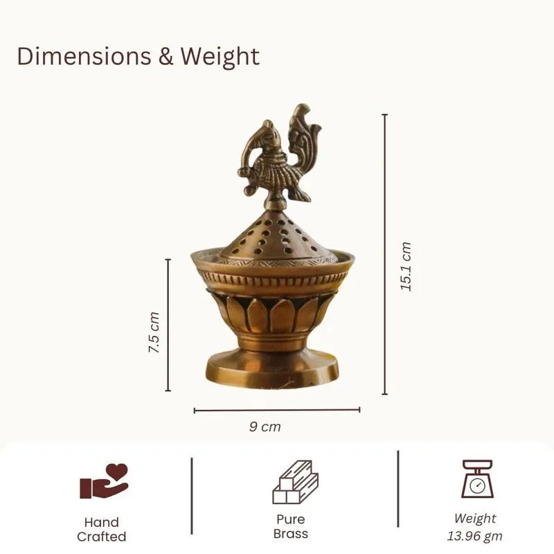 Mayurika Brass Incense Holder media 7