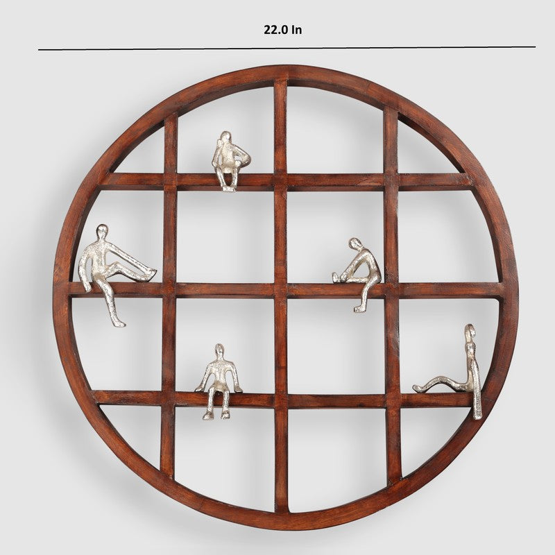 Roundgrid Wooden Showpiece - Brown media 5