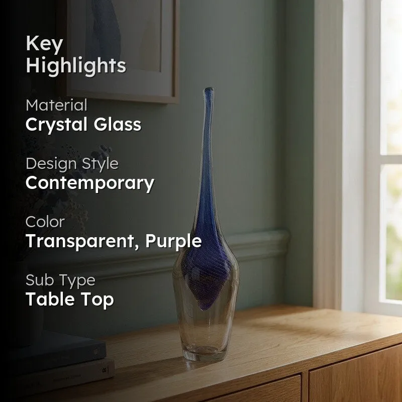 Ombrelle Drop Crystal Glass Showpiece media 2