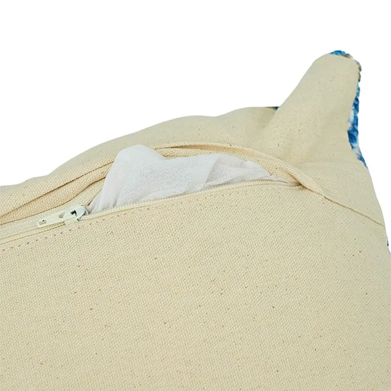 ModMatrix Embroidered Cushion Cover (Blue) - Set Of Two media 5