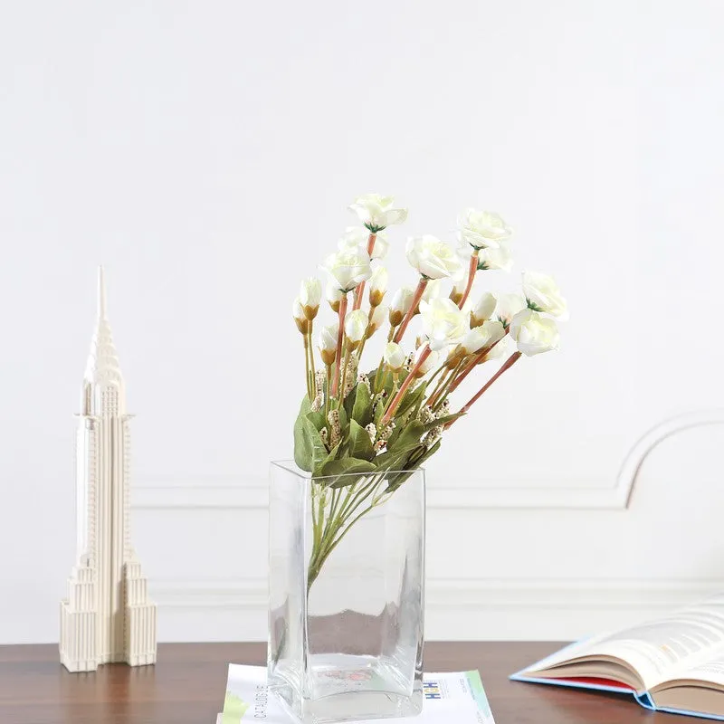 Mini Rose Artificial Flowers - White media 4