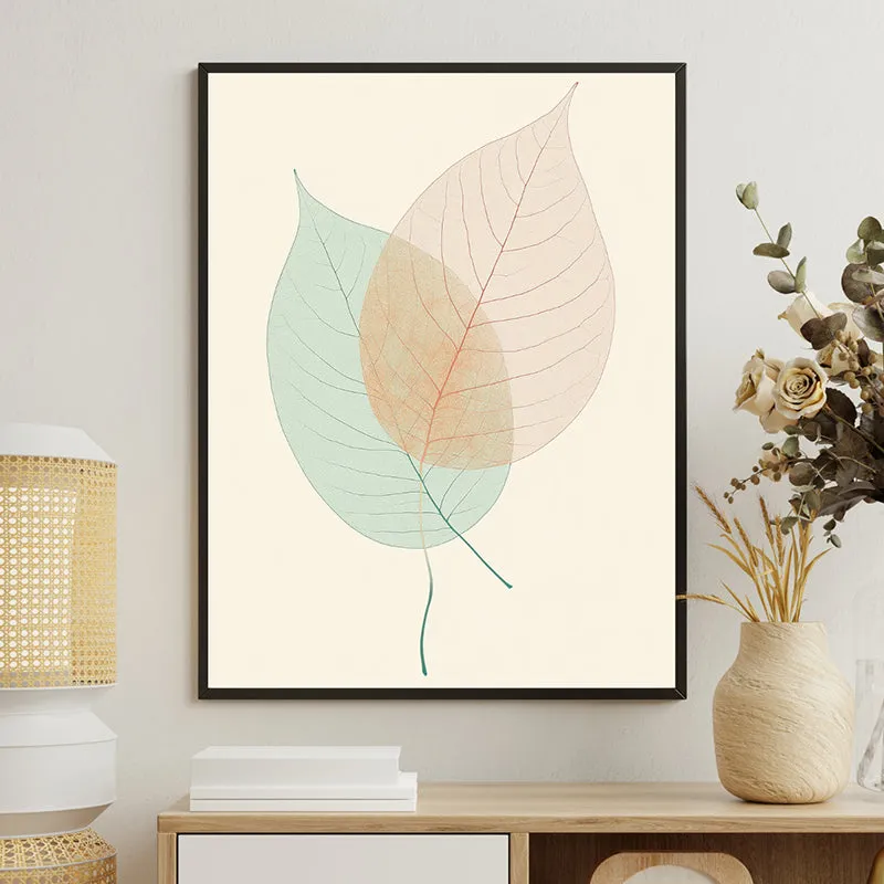 Fragile Leaves Wall Art With Resin Frame media 1