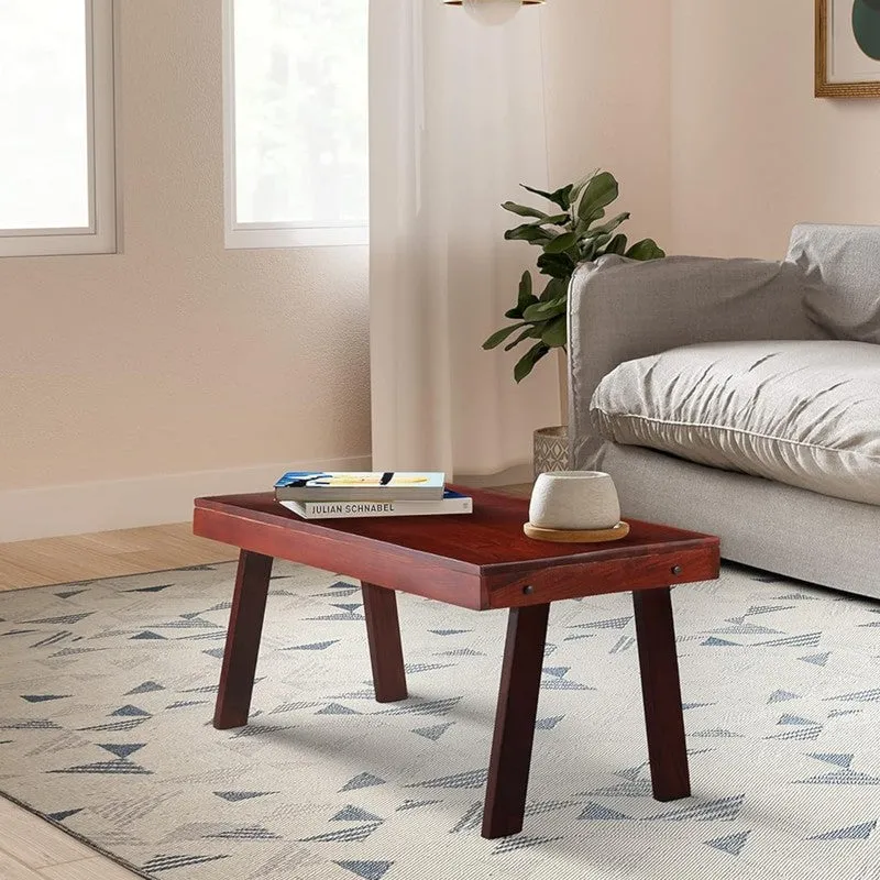Xexon Sheesham Wooden Center Table - Red media 3