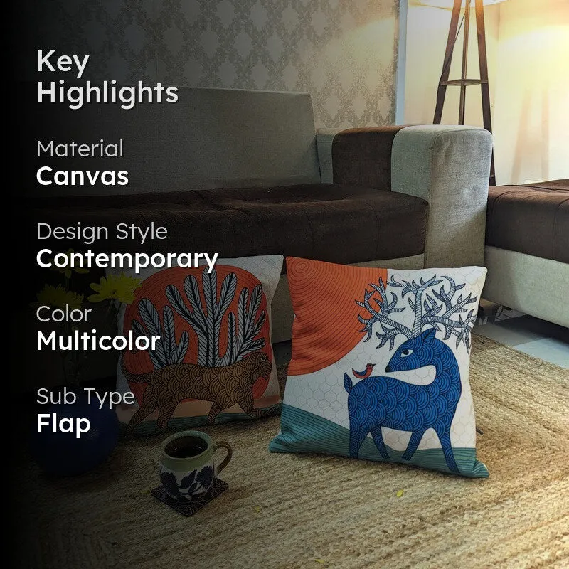 Abstract Animal Art Cushion Cover - Set Of Two media 2