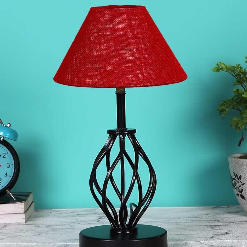 Meriyo Fabric Table Lamp - Red,Black media 4