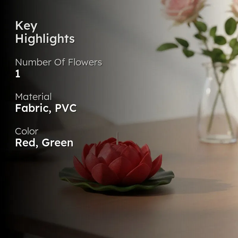Timeless Floating Artificial Lotus - Red media 2
