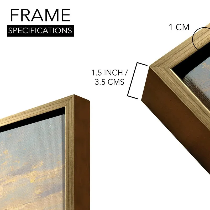 Golden Rhythm Canvas Wall Painting With Frame media 8