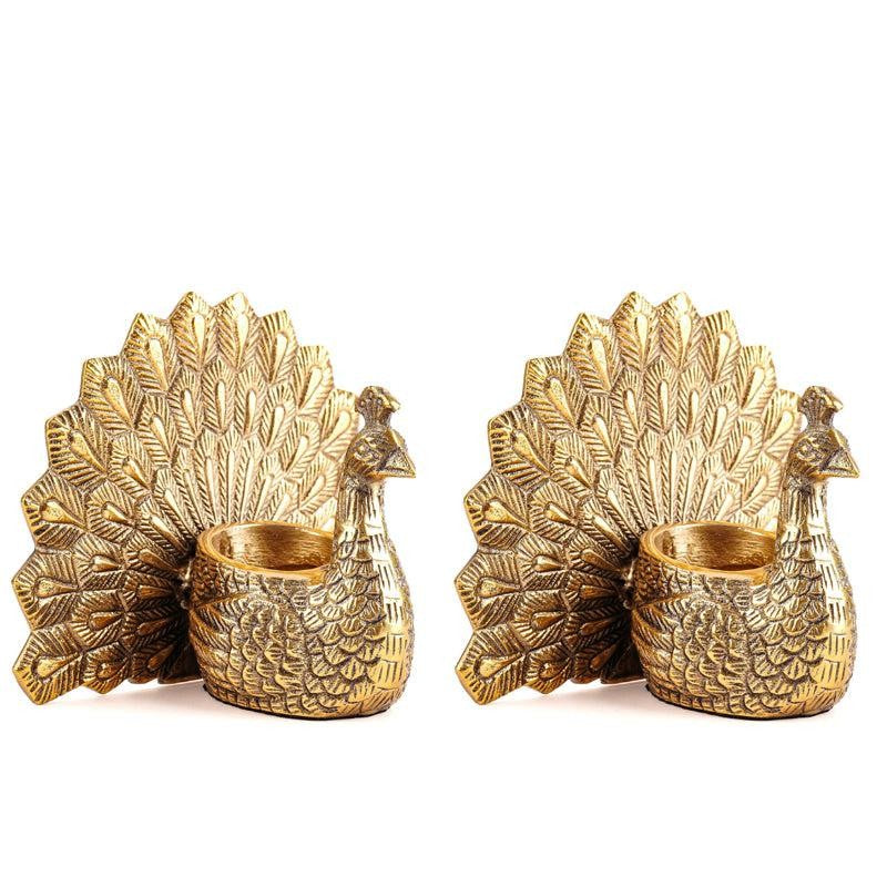 Mayoora Vastu Candle Holder With Glass Votive Candle - Set Of Two media 4